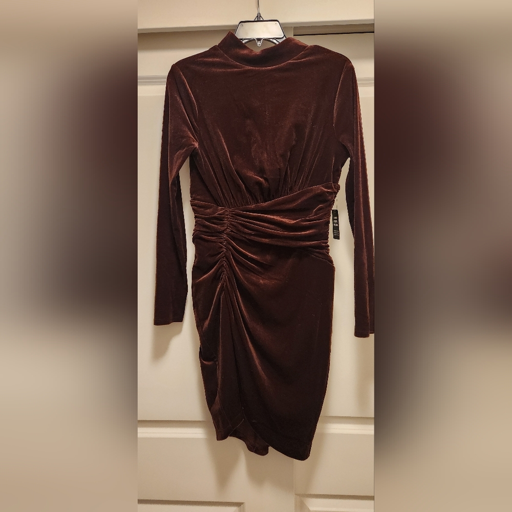 Brown suede dress